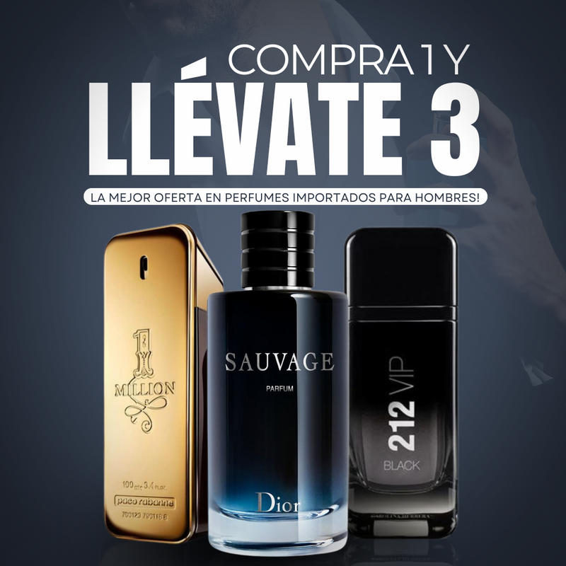 PROMO (ONE MILION + SAUVAGE + 212 VIP ) PERFUMES IMPORTADOS