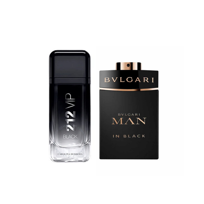 PROMO 92 DUO ( 2 PERFUMES HOMBRE-212 VIP BLACK, BVLGARY MAN IN BLACK)100 ML EXCELENTE CALIDAD